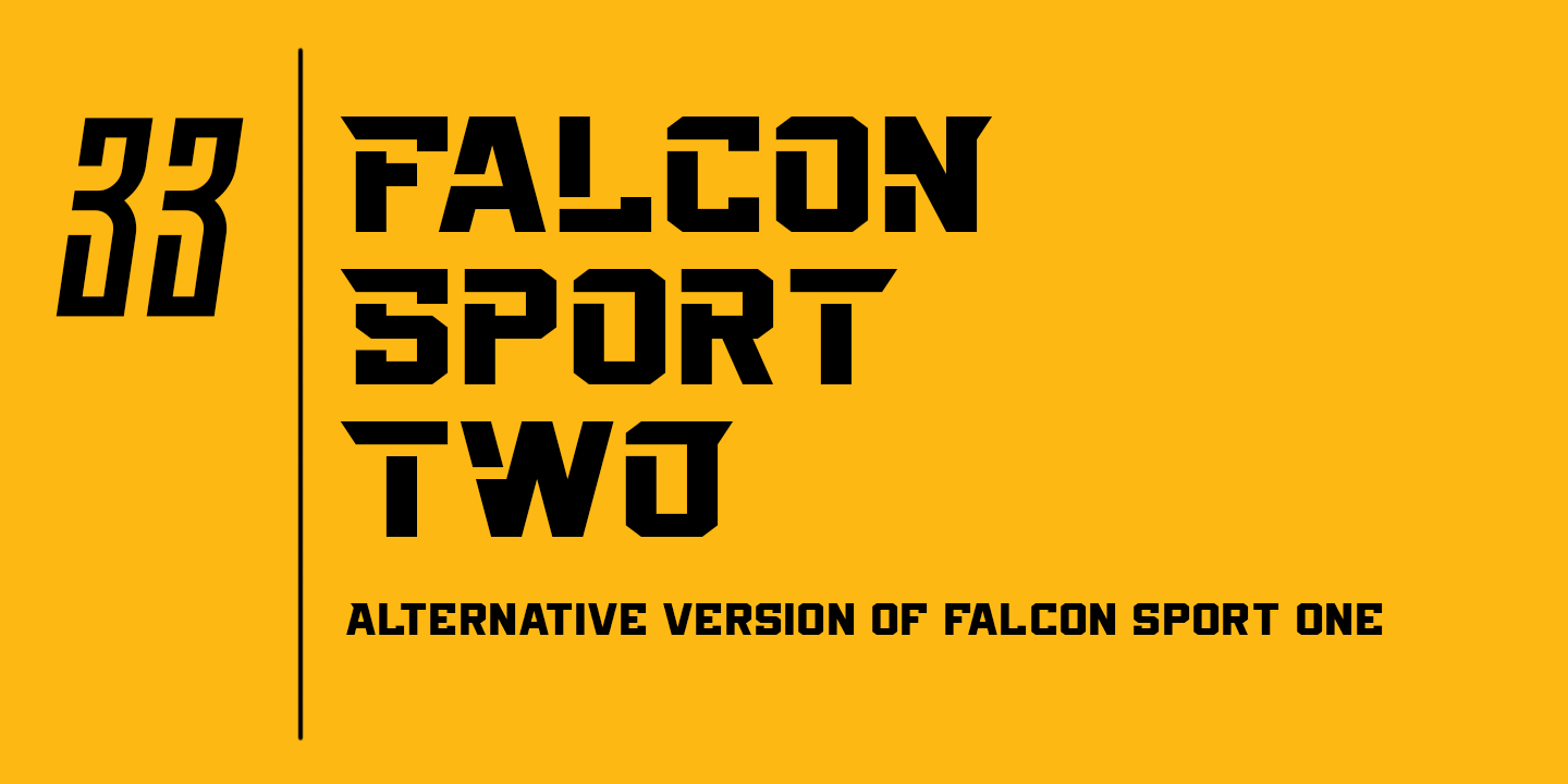 Ejemplo de fuente Falcon Sport